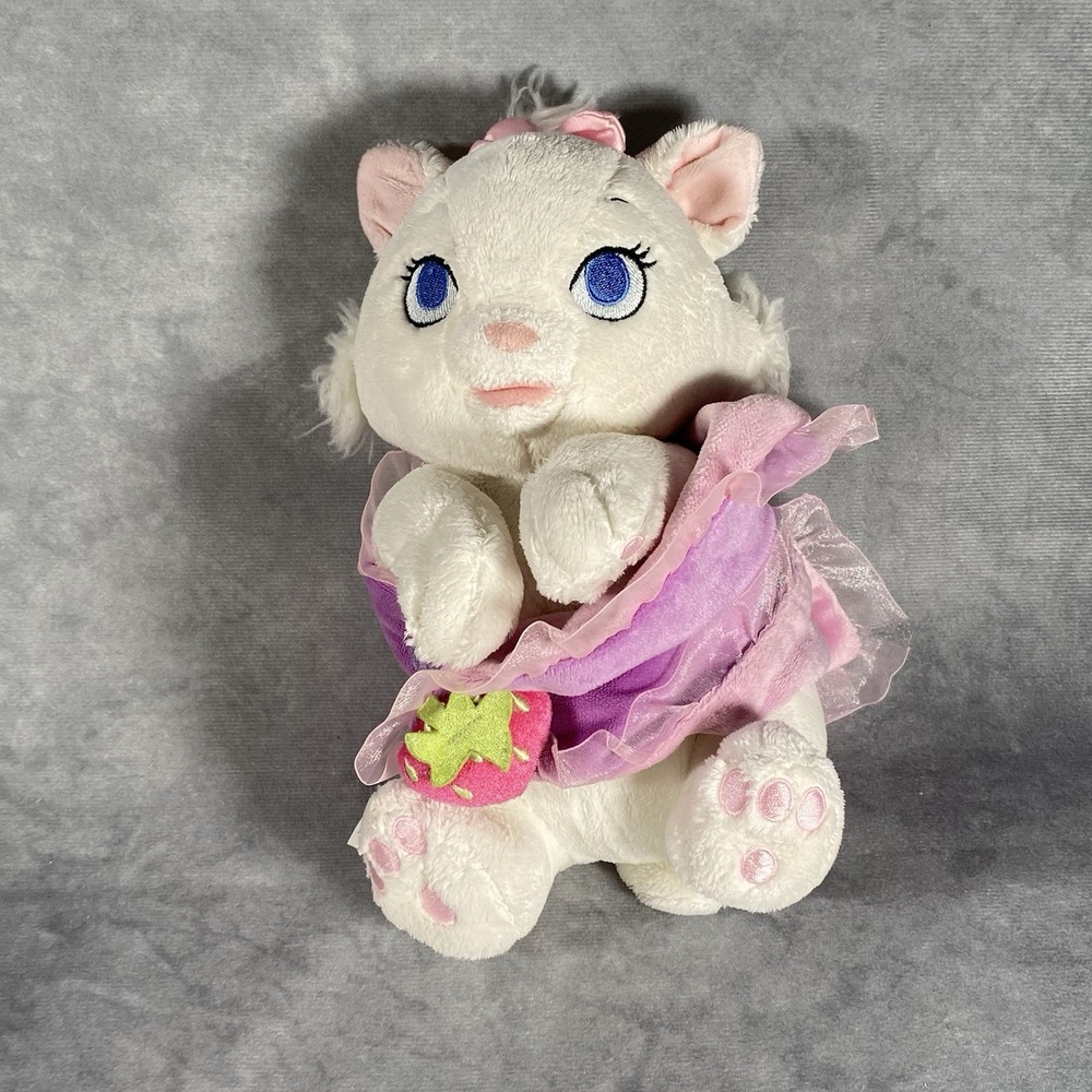 Disney Babies Marie the Aristocats Plushie With Blanket And Bow Stuffed Animal